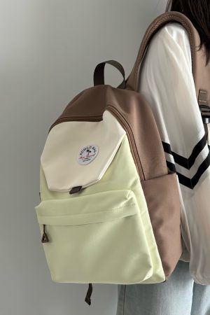 Lightweight Water-Resistant Dual-Color Backpack for Women - Stylish Summer School Bag & Travel Backpack for Students 2025