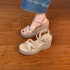 Lightweight Wedge Open-Toe Sandals for Women - Summer Waterproof Platform High Heels in First-Layer Cowhide