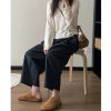 Lightweight Wide-Leg Balloon Pants for Women, Japanese Style Cropped Carrot Pants, Loose Fit Summer Trousers for Petite Fashion