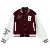 Limited Edition Vintage Letter Spliced Baseball Jacket for Women - Hip-Hop Loose Fit Short Coat, Perfect for 90s and Y2K Styles