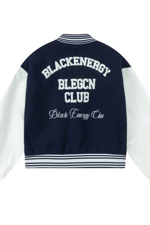 Limited Edition Vintage Letter Spliced Baseball Jacket for Women - Hip-Hop Loose Fit Short Coat, Perfect for 90s and Y2K Styles