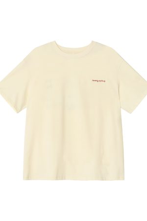 Loose Cartoon Embroidery Short Sleeve T-Shirt for Women - Summer 2025 Pure Cotton Round Neck Top, Casual Y2K Style