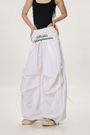 Loose Casual Straight Leg Paratrooper Pants for Women - American Streetwear Jazz Dance Wide Leg Trousers