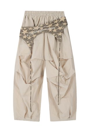 Loose Casual Straight Leg Paratrooper Pants for Women - American Streetwear Jazz Dance Wide Leg Trousers