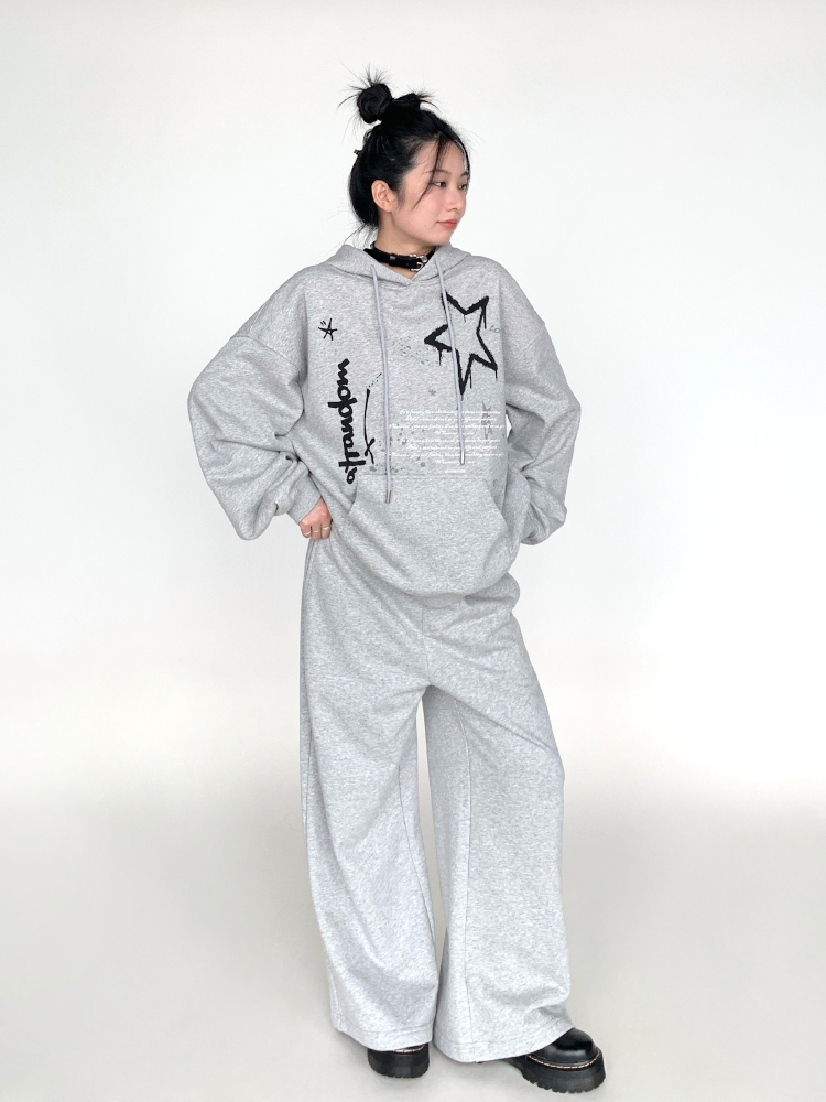 Loose Casual Wide-Leg Terry Sweatpants with Drawstring Elastic Waist – Solid Color Autumn Winter Fashion Pants Loose Casual Wide-Leg Terry Sweatpants with Drawstring Elastic Waist – Solid Color Autumn Winter Fashion Pants