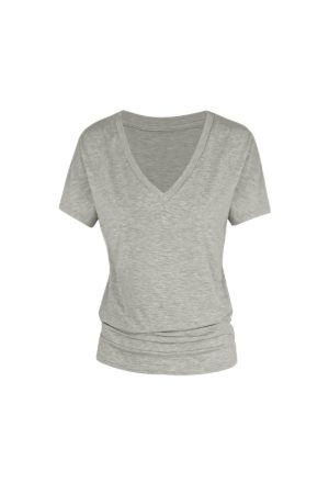 Loose Cool V-Neck Batwing Sleeve Short-Sleeve Top - Casual Chic Essential for Effortless Style, Perfect for 90s and Y2K Fashion Lovers