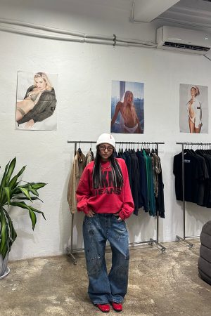 Loose Denim Pants with Heavy-Duty Graffiti Print, Light Clay Dye, High-End Style, Y2K Fashion, Trendy Streetwear, Second Batch Design