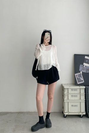 Loose-Fitting Casual Summer Shorts for Outdoor Wear - Comfortable Sports Sweatpants in Sun Grapefruit Color
