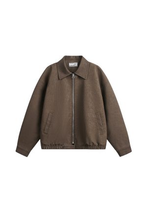 Loose Matte Leather Lapel Workwear Jacket for Men and Women - Spring American Style Unisex Fashion Outerwear