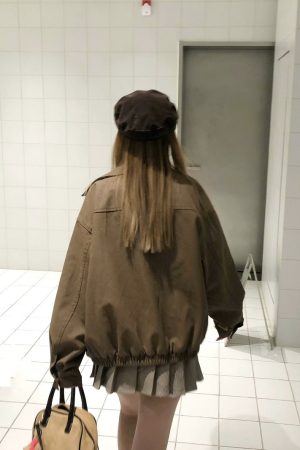 Loose Matte Leather Lapel Workwear Jacket for Men and Women - Spring American Style Unisex Fashion Outerwear