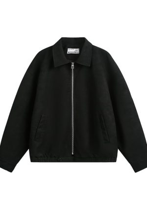 Loose Matte Leather Lapel Workwear Jacket for Men and Women - Spring American Style Unisex Fashion Outerwear