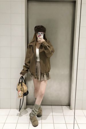 Loose Matte Leather Lapel Workwear Jacket for Men and Women - Spring American Style Unisex Fashion Outerwear