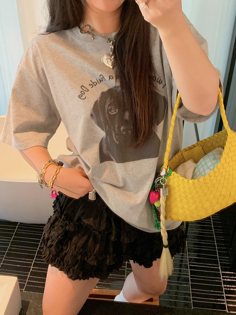 Loose Printed T-Shirt for Women, Short Sleeve Plus Size Summer Top, 2025 New Style, Korean Lazy Fashion, Casual Everyday Wear Loose Printed T-Shirt for Women, Short Sleeve Plus Size Summer Top, 2025 New Style, Korean Lazy Fashion, Casual Everyday Wear