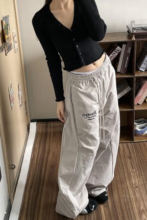 Loose Wide-Leg Cargo Pants for Women, 2025 Hip-Hop Style, Pleated Street Dance Trousers, Casual Sportswear, Streetwear Fashion