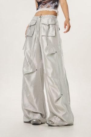 Loose Wide-Leg Hip Hop Dance Pants for Men and Women - Casual Jazz Style Workwear, Perfect for 90s and Y2K Fashion