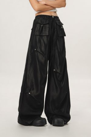 Loose Wide-Leg Hip Hop Dance Pants for Men and Women - Casual Jazz Style Workwear, Perfect for 90s and Y2K Fashion