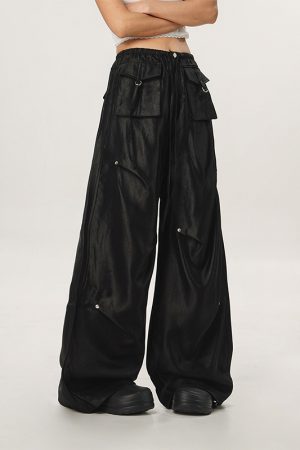 Loose Wide-Leg Hip Hop Dance Pants for Men and Women - Casual Jazz Style Workwear, Perfect for 90s and Y2K Fashion