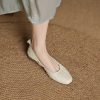 Low-Heeled Chunky Sole Genuine Leather Moccasin Flats - Ultra-Soft Small Shoes for Comfortable Everyday Wear