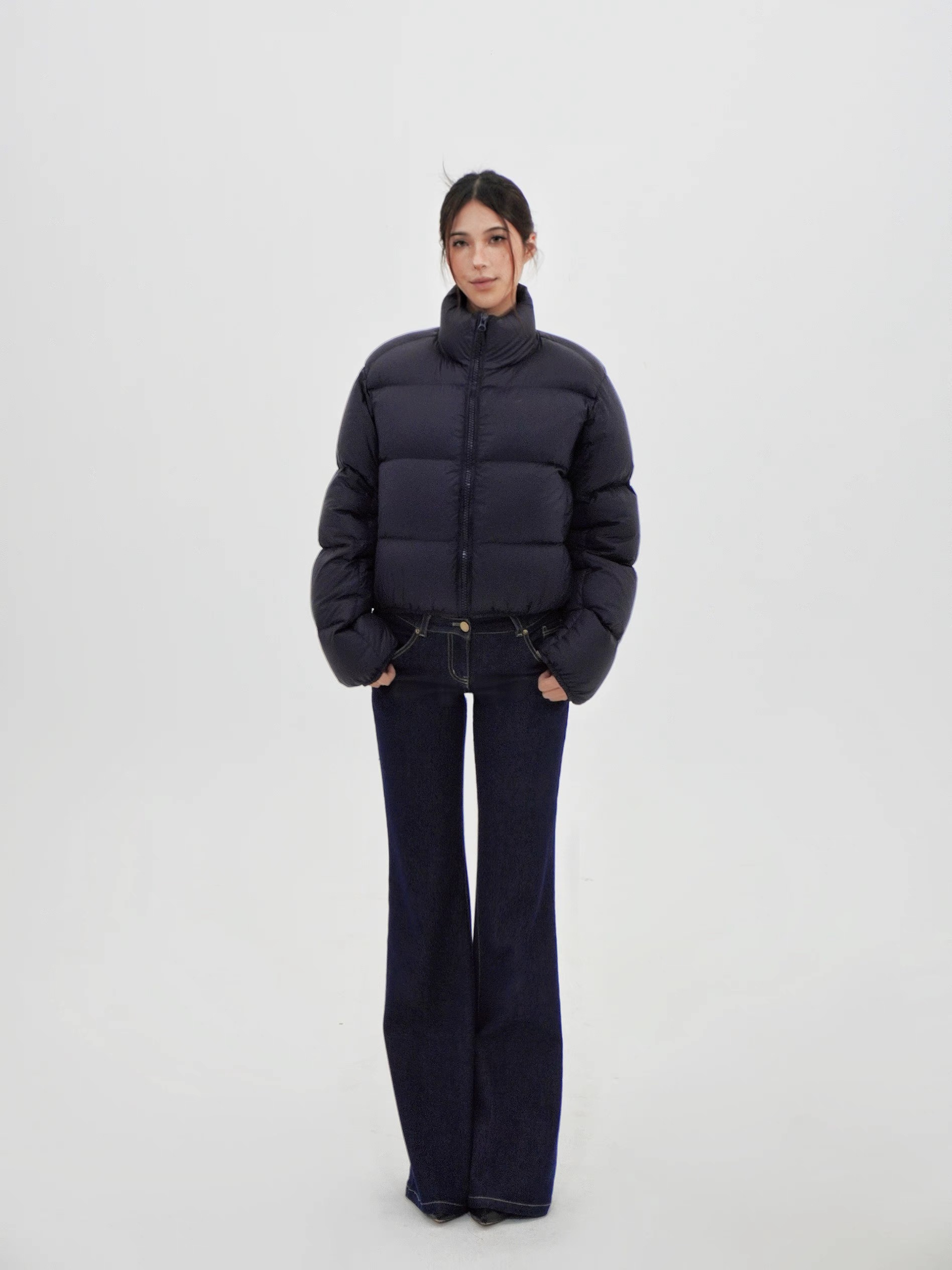 Low-Rise Raw Color Straight-Leg Flared Jeans - 90s Vintage Inspired Denim for Effortless Style Low-Rise Raw Color Straight-Leg Flared Jeans - 90s Vintage Inspired Denim for Effortless Style