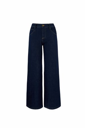 Low-Rise Vintage Loose Wide-Leg Jeans for Women - 90s Inspired Denim Trousers