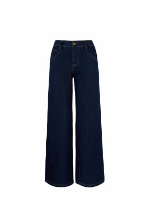 Low-Rise Vintage Loose Wide-Leg Jeans for Women - 90s Inspired Denim Trousers