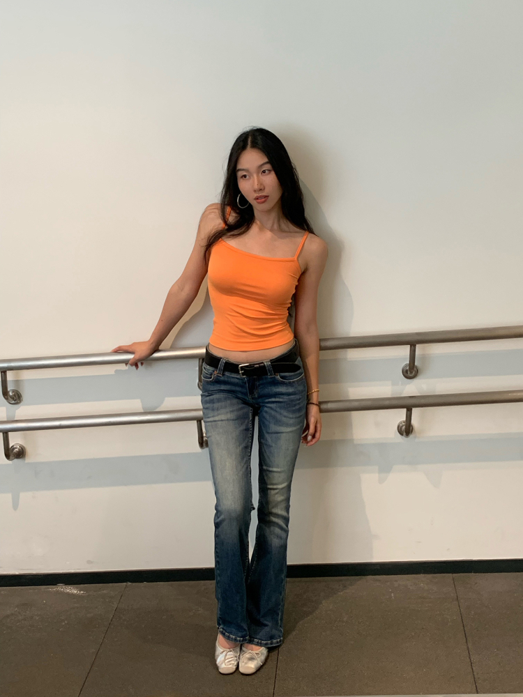 Low Waist Elastic Flared Jeans with Slimming Shrinkage Effect and Slanted Cat Whiskers - Trendy Y2K Style Low Waist Elastic Flared Jeans with Slimming Shrinkage Effect and Slanted Cat Whiskers - Trendy Y2K Style