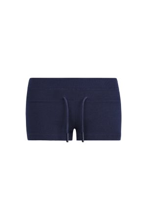 Low-Waist Slim-Fit Elastic Sports Knitted Shorts for Women - Casual Activewear, Perfect for Gym and Outdoor Activities