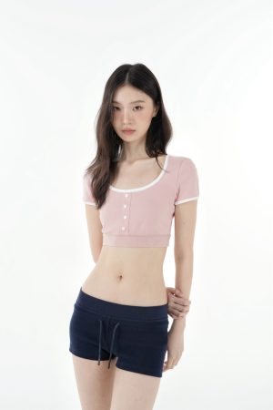 Low-Waist Slim-Fit Elastic Sports Knitted Shorts for Women - Casual Activewear, Perfect for Gym and Outdoor Activities