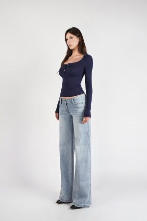 Low-Waist Straight-Leg Slimming Jeans for Women - Trendy Y2K Style, Perfect for Casual Outfits and Everyday Wear