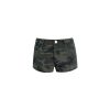 Low-Waist Vintage Camouflage Straight-Leg Denim Shorts for Women - 90s Style Casual Summer Bottoms
