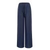 Low-Waist Vintage Tencel Linen Elastic Waist Straight-Leg Pants for Women - Retro 90s Inspired Style