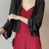 Lunar Crescent Lace Cardigan - Chiffon Sun Protection, Bell Sleeves, Draped Design, Slimming Short Jacket for Spring/Summer Women's Fashion