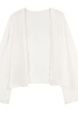 Lunar Crescent Lace Cardigan - Chiffon Sun Protection, Bell Sleeves, Draped Design, Slimming Short Jacket for Spring/Summer Women's Fashion