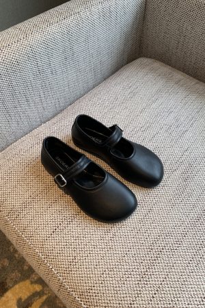 Mary Jane Flats for Women - 2025 Spring Style, Lambskin, One-Strap Buckle, Soft Sole, Shallow Mouth, Chic Flat Shoes