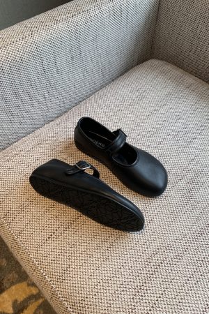 Mary Jane Flats for Women - 2025 Spring Style, Lambskin, One-Strap Buckle, Soft Sole, Shallow Mouth, Chic Flat Shoes