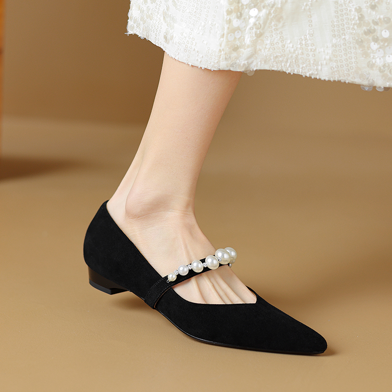 Mary Jane Shoes for Women - Pointed Flat, Soft Comfortable Design, Shallow Mouth Style, Italian Corso Venezia Inspired Footwear Mary Jane Shoes for Women - Pointed Flat, Soft Comfortable Design, Shallow Mouth Style, Italian Corso Venezia Inspired Footwear