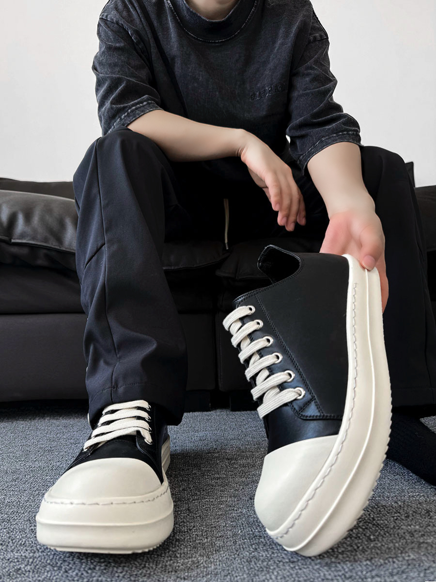 Men's American Style Cleanfit Derby Shoes with Milk-Flavored Sole, Minimalist Canvas Sneakers for High Street Commuting Men's American Style Cleanfit Derby Shoes with Milk-Flavored Sole, Minimalist Canvas Sneakers for High Street Commuting