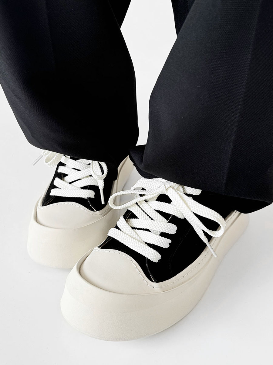 Men's American-Style Oversized Canvas Shoes with Milk-Flavored Sole, Retro Platform Sneakers for Commuting and Training Men's American-Style Oversized Canvas Shoes with Milk-Flavored Sole, Retro Platform Sneakers for Commuting and Training