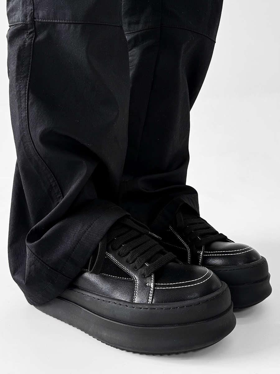 Men's American-Style Thick-Soled Milk-Flavored Leather Shoes, Trendy High Street Black and White Platform Derby Shoes for Women Men's American-Style Thick-Soled Milk-Flavored Leather Shoes, Trendy High Street Black and White Platform Derby Shoes for Women