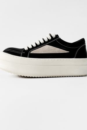 Men's American-Style Thick-Soled Milk-Flavored Leather Shoes, Trendy High Street Black and White Platform Derby Shoes for Women