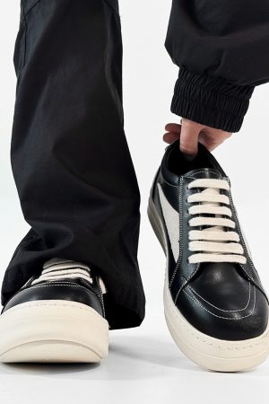 Men's and Women's Clean Fit Inverted Triangle Board Shoes - Trendy Casual Derby Sneakers, Minimalist Style for Couples