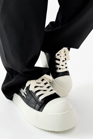 Men's and Women's Lightning Derby Shoes - Genuine Leather Casual Sneakers with Milk Flavor Sole - Stylish Commuter Footwear for Couples