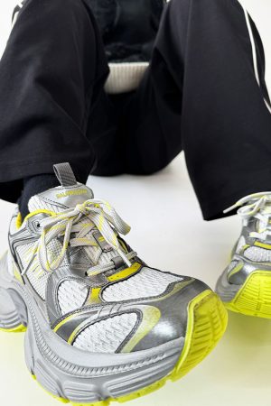 Men's and Women's Vintage Black Thick-Soled Dad Shoes - Height-Increasing Sports Sneakers for Couple, 90s Inspired