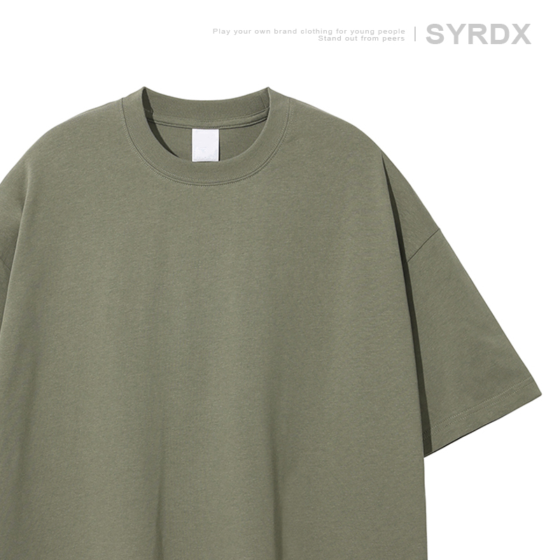 Men's Basic Cotton Undershirt - Loose Fit Short Sleeve, Round Neck, Non-Deformable, Zero Shrinkage, 230g Fabric Men's Basic Cotton Undershirt - Loose Fit Short Sleeve, Round Neck, Non-Deformable, Zero Shrinkage, 230g Fabric