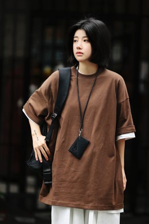 Men's Basic Cotton Undershirt - Loose Fit Short Sleeve, Round Neck, Non-Deformable, Zero Shrinkage, 230g Fabric