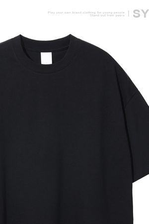 Men's Basic Cotton Undershirt - Loose Fit Short Sleeve, Round Neck, Non-Deformable, Zero Shrinkage, 230g Fabric