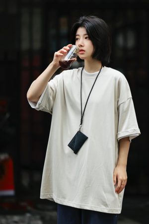 Men's Basic Cotton Undershirt - Loose Fit Short Sleeve, Round Neck, Non-Deformable, Zero Shrinkage, 230g Fabric