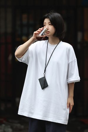 Men's Basic Cotton Undershirt - Loose Fit Short Sleeve, Round Neck, Non-Deformable, Zero Shrinkage, 230g Fabric