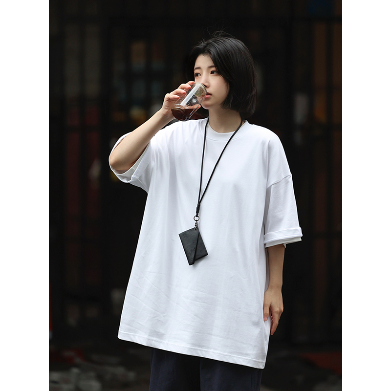 Men's Basic Cotton Undershirt - Loose Fit Short Sleeve, Round Neck, Non-Deformable, Zero Shrinkage, 230g Fabric Men's Basic Cotton Undershirt - Loose Fit Short Sleeve, Round Neck, Non-Deformable, Zero Shrinkage, 230g Fabric