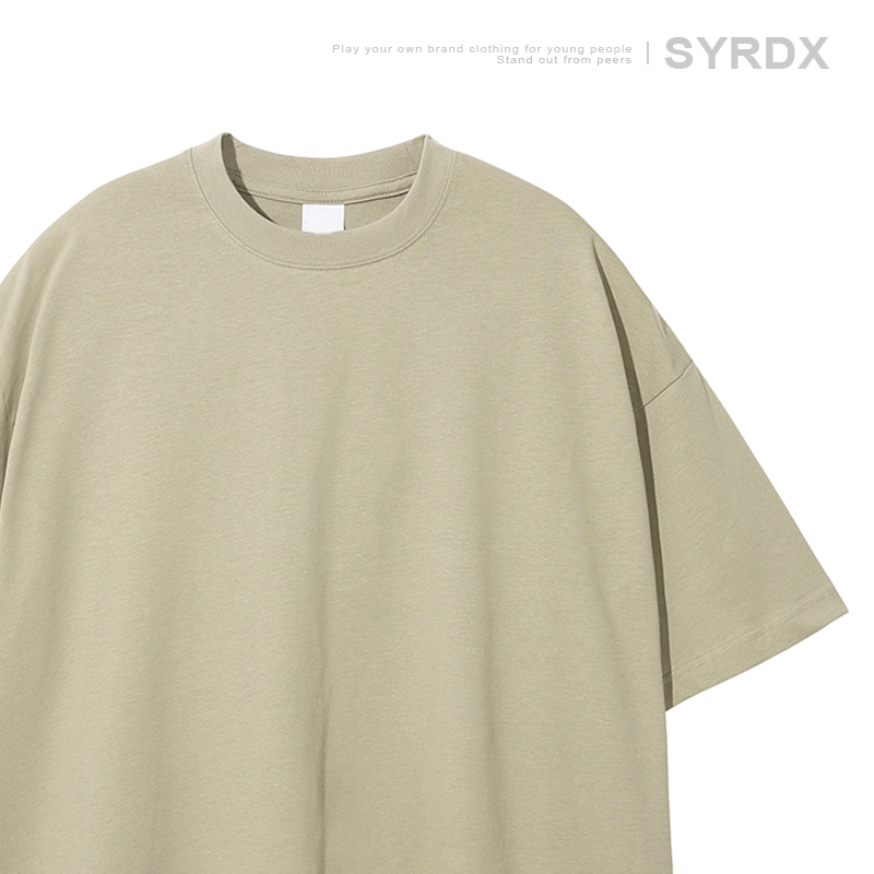 Men's Basic Cotton Undershirt - Loose Fit Short Sleeve, Round Neck, Non-Deformable, Zero Shrinkage, 230g Fabric Men's Basic Cotton Undershirt - Loose Fit Short Sleeve, Round Neck, Non-Deformable, Zero Shrinkage, 230g Fabric